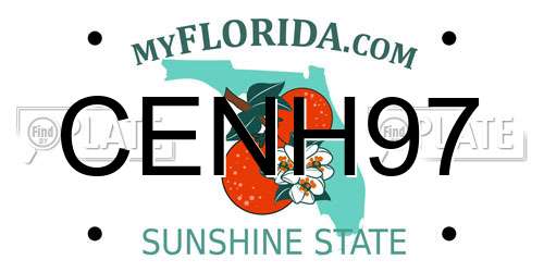 CENH97 Florida License Plate