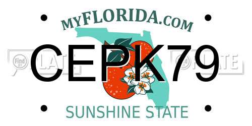 CEPK79 Florida License Plate