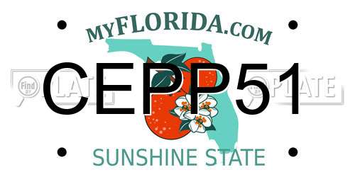 CEPP51 Florida License Plate