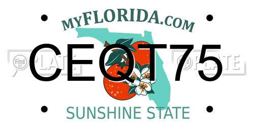 CEQT75 Florida License Plate