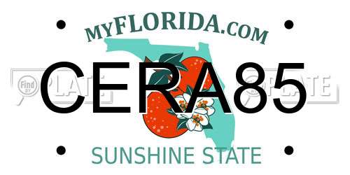 CERA85 Florida License Plate