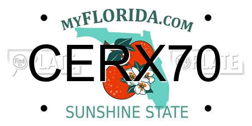 CERX70 Florida License Plate