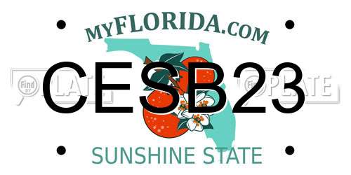CESB23 Florida License Plate