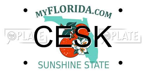 CESK Florida License Plate