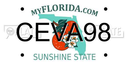 CEVA98 Florida License Plate
