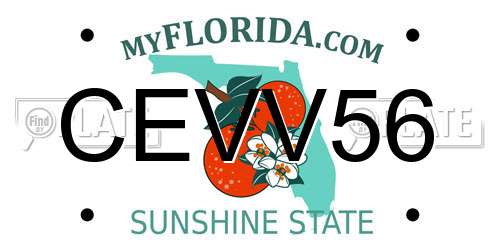 CEVV56 Florida License Plate