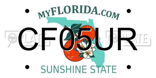 CF05UR Florida License Plate