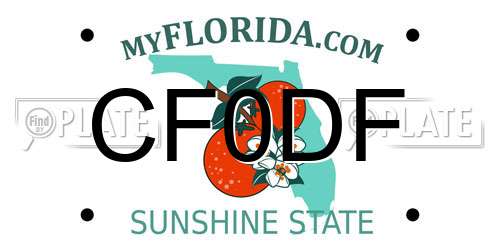 CF0DF Florida License Plate