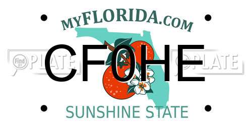CF0HE Florida License Plate