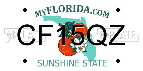 CF15QZ Florida License Plate