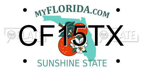 CF15TX Florida License Plate