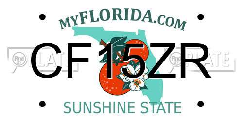 CF15ZR Florida License Plate