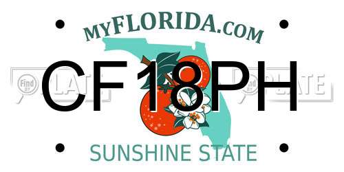 CF18PH Florida License Plate