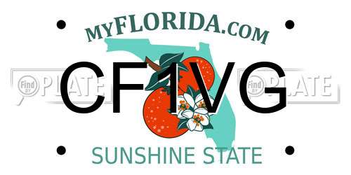 CF1VG Florida License Plate