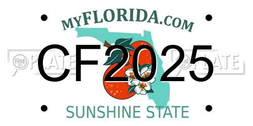 CF2025 Florida License Plate