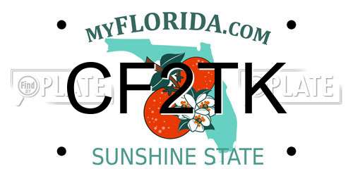 CF2TK Florida License Plate