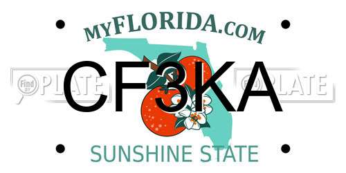 CF3KA Florida License Plate