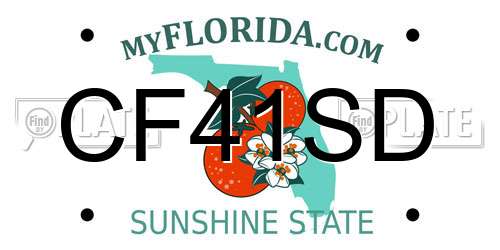 CF41SD Florida License Plate