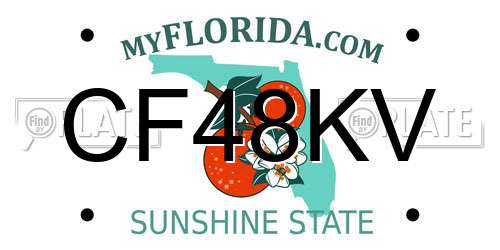 CF48KV Florida License Plate