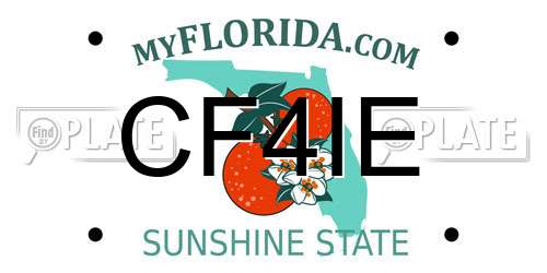 CF4IE Florida License Plate