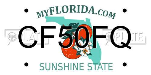 CF50FQ Florida License Plate