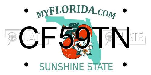 CF59TN Florida License Plate