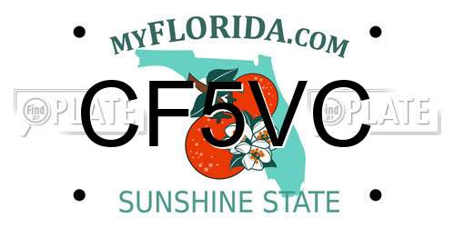 CF5VC Florida License Plate