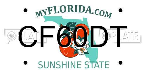 CF60DT Florida License Plate
