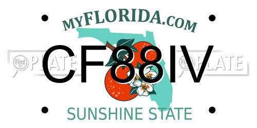 CF88IV Florida License Plate