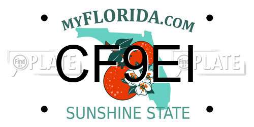 CF9EI Florida License Plate
