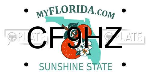 CF9HZ Florida License Plate