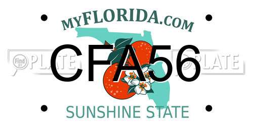 CFA56 Florida License Plate