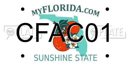 CFAC01 Florida License Plate