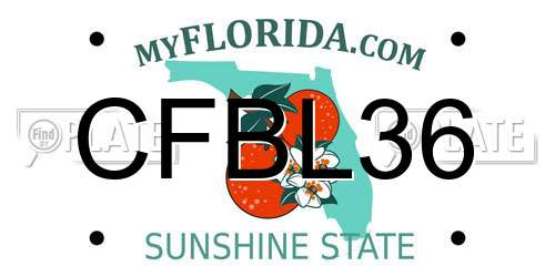 CFBL36 Florida License Plate