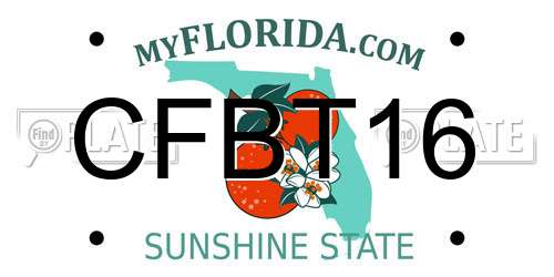 CFBT16 Florida License Plate