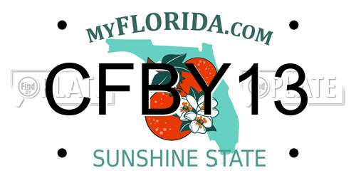 CFBY13 Florida License Plate