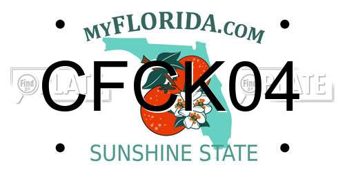 CFCK04 Florida License Plate