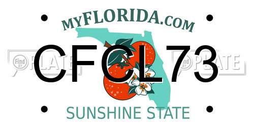 CFCL73 Florida License Plate