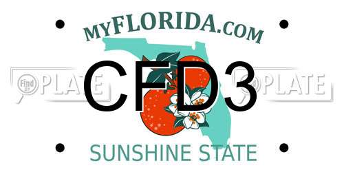 CFD3 Florida License Plate