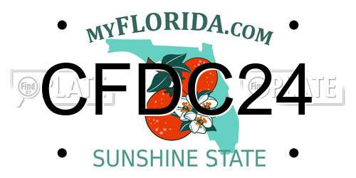 CFDC24 Florida License Plate