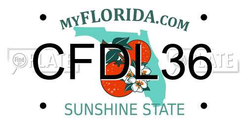 CFDL36 Florida License Plate