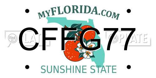 CFFG77 Florida License Plate