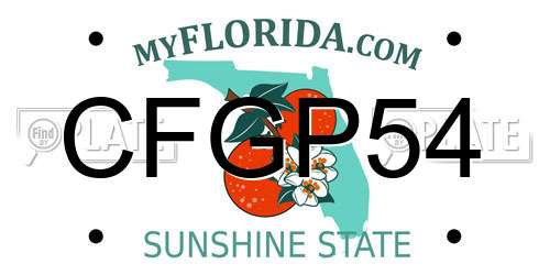 CFGP54 Florida License Plate