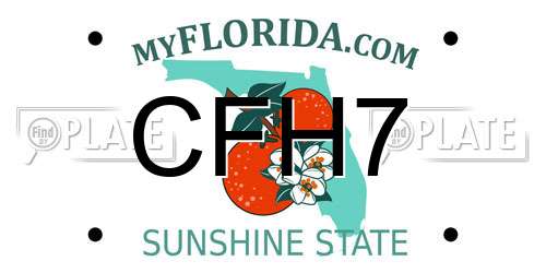 CFH7 Florida License Plate