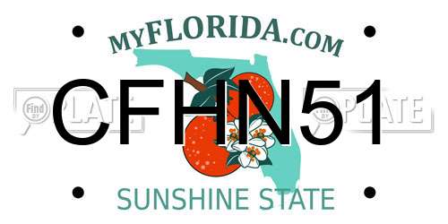 CFHN51 Florida License Plate