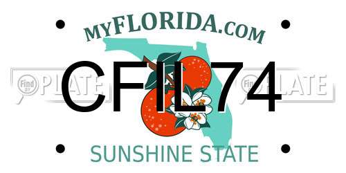 CFIL74 Florida License Plate