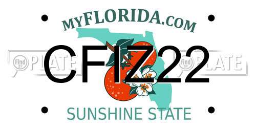 CFIZ22 Florida License Plate