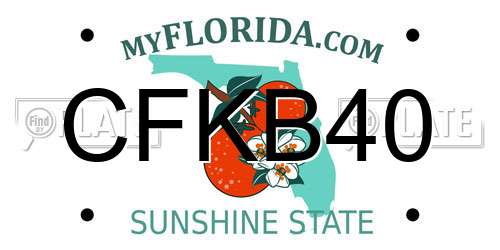 CFKB40 Florida License Plate