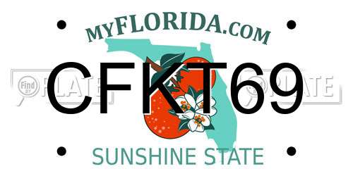 CFKT69 Florida License Plate