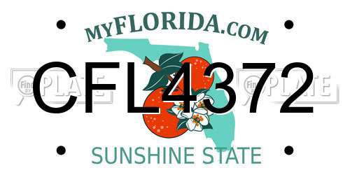 CFL4372 Florida License Plate